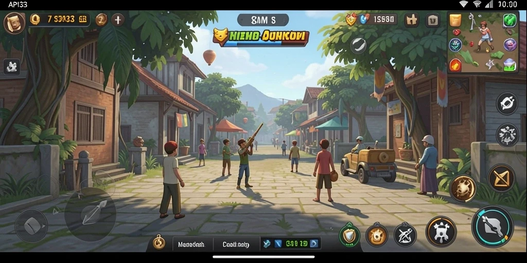 Screenshot gameplay menunjukkan aksi seru dalam dunia simulasi.