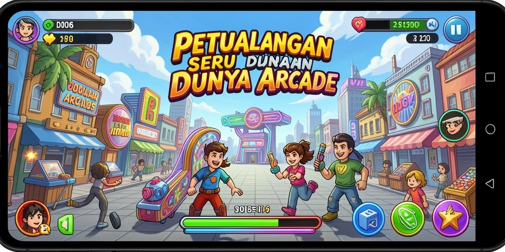 Tampilan menarik dari gameplay D06 dalam dunia Arcade yang seru.