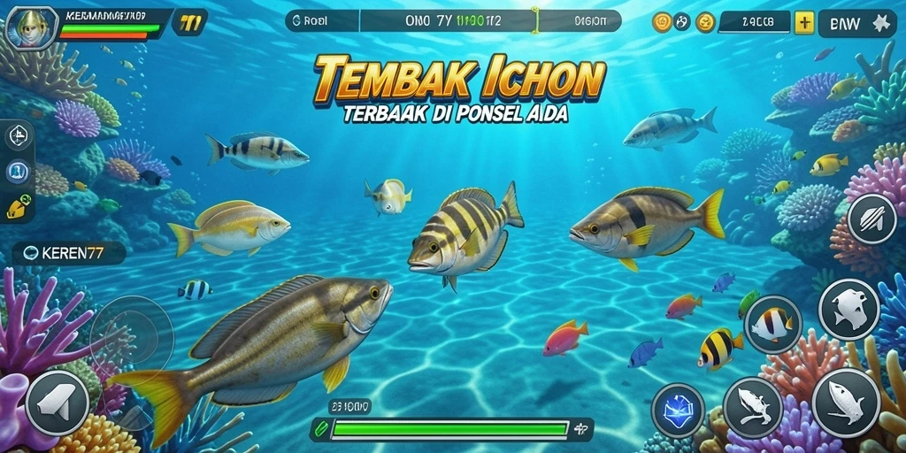 Tampilan gameplay KEREN77 yang menarik dan penuh aksi Tembak Ikan.