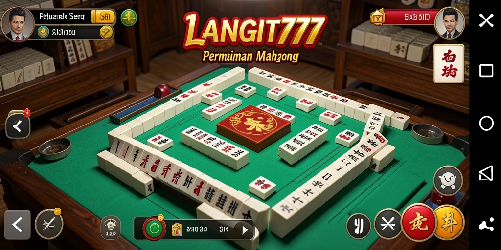 Tampilan gameplay LANGIT777 menampilkan pengalaman seru bermain Mahjong.