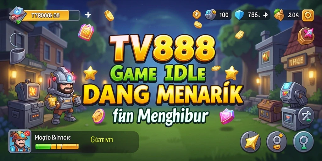 Tampilan gameplay TV888 yang menampilkan kemajuan Idle yang menarik.