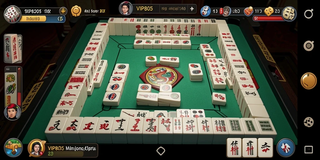 Tampilan menarik dari gameplay Mahjong di VIP805 yang mengasyikkan.