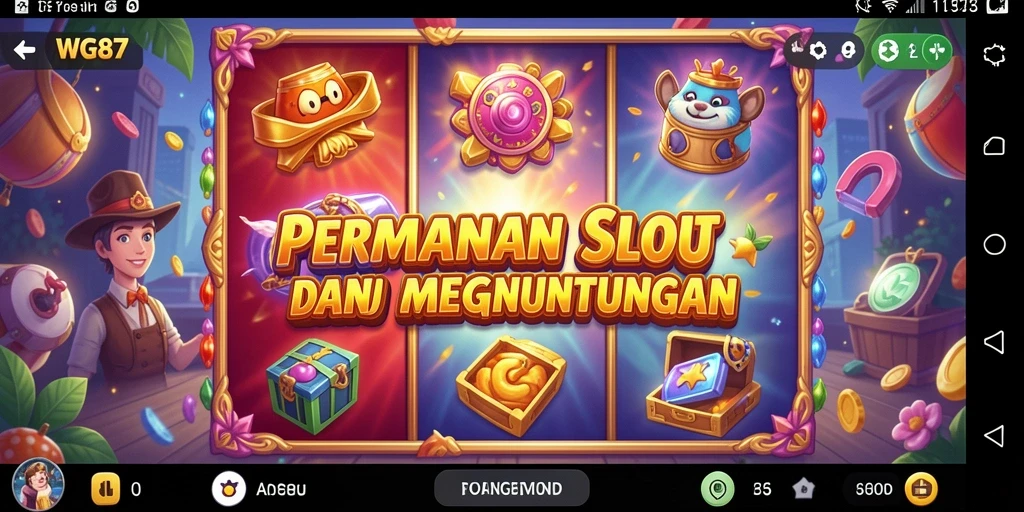 Screenshot yang menampilkan gameplay seru WG87 dengan mesin Slot yang beragam.